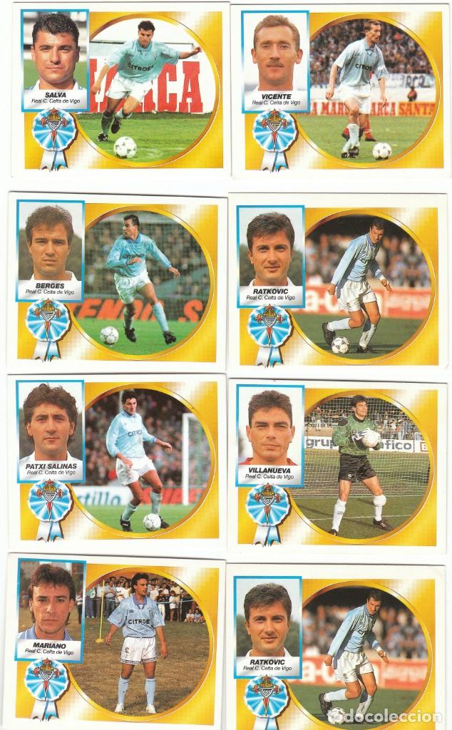 Coleccionismo Cromos antiguos: 8 cromos Real Club Celta de Vigo. Ediciones Este. 94-95 aa
