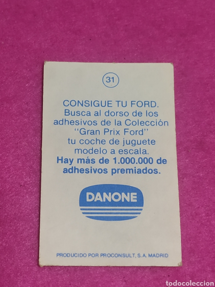 Coleccionismo cromos antiguos: Cromo Danone gran prix Ford N 31 - Foto 2