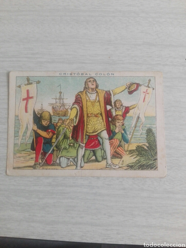 Coleccionismo cromos antiguos: Cromo N 22 Crist&oacute;bal Col&oacute;n chocolate juncosa - Foto 1
