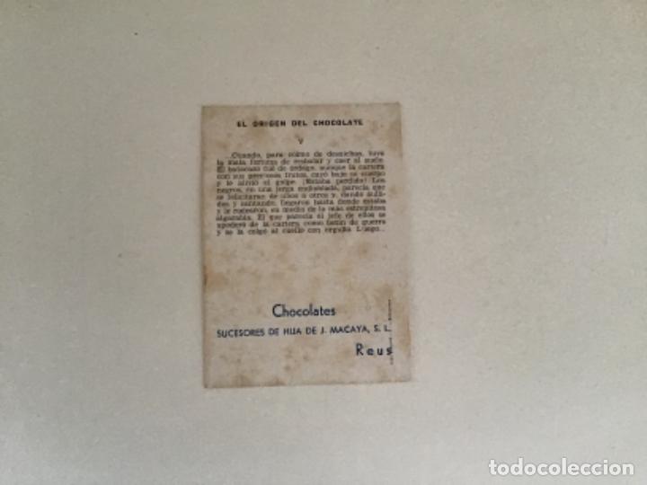 Coleccionismo cromos antiguos: EL ORIGEN DEL CHOCOLATE, CROMO V - Foto 2