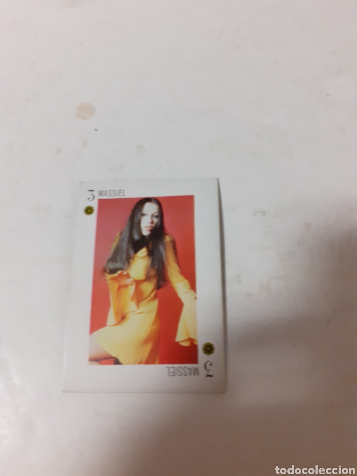 Coleccionismo Cromos antiguos: CROMO TELEBANCO CANCION MASSIEL DORSO AZUL