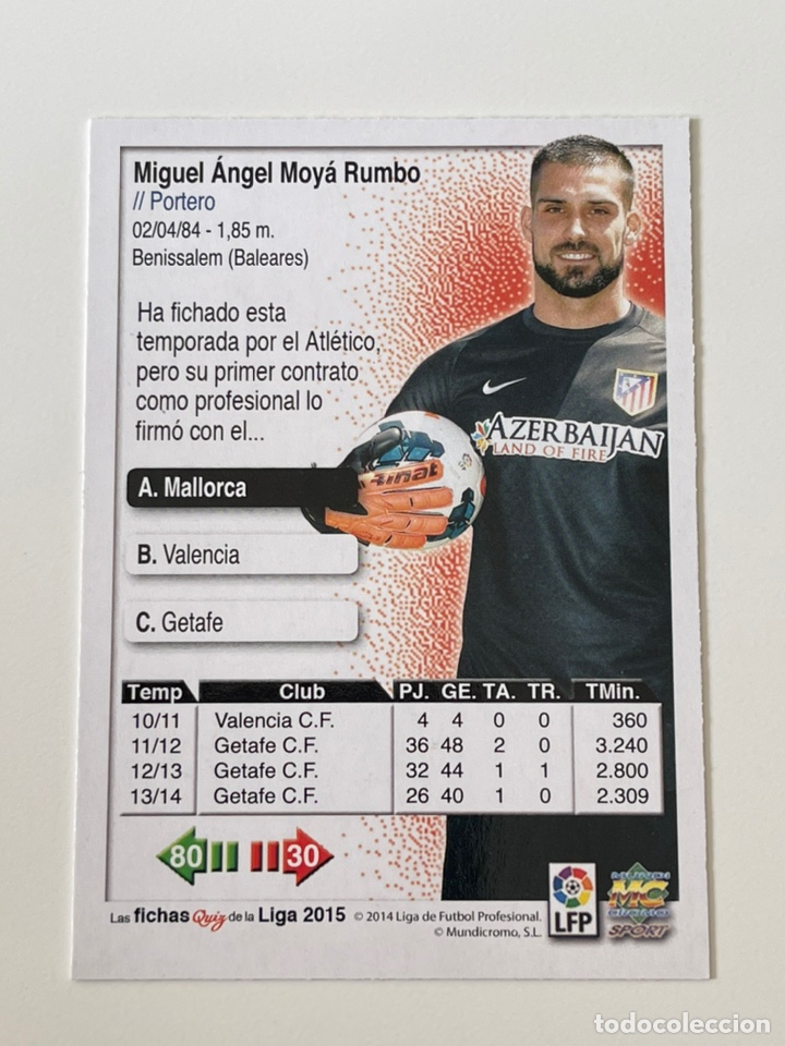 Coleccionismo cromos antiguos: Moya 4 mundicromo 2014-2015 - Foto 2