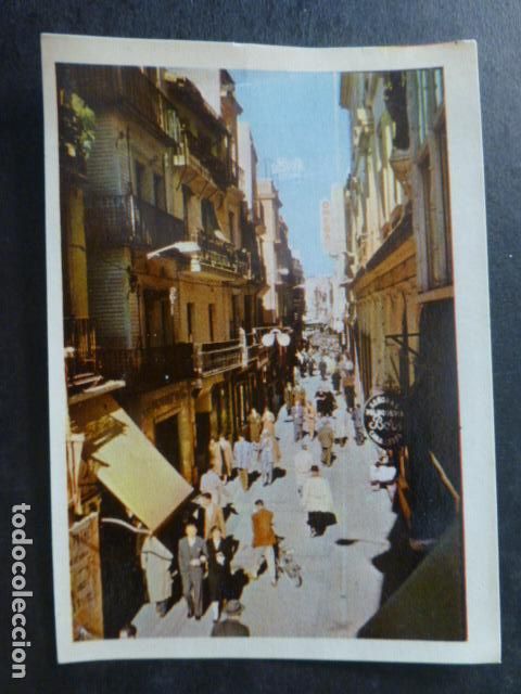 Coleccionismo Cromos antiguos: SEVILLA CALLE SIERPES ANTIGUO CROMO A&Ntilde;OS 50 8 X 6 CTMS