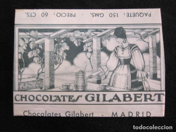 Colecionismo Cromos antigos: CHOCOLATES GILABERT-MADRID-PAQUETE ENVOLTORIO 150 GMS-VER FOTOS-(K-2042)