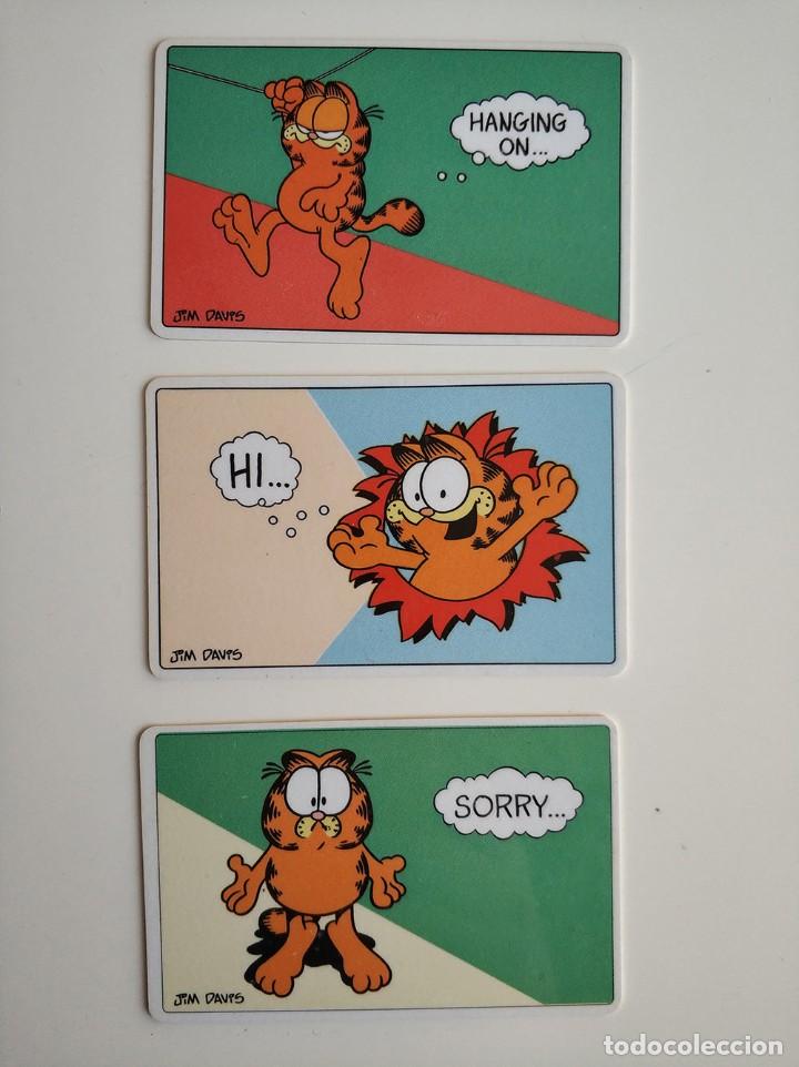 Coleccionismo cromos antiguos: Lote de 3 cromos tarjetas de plastico Garfield