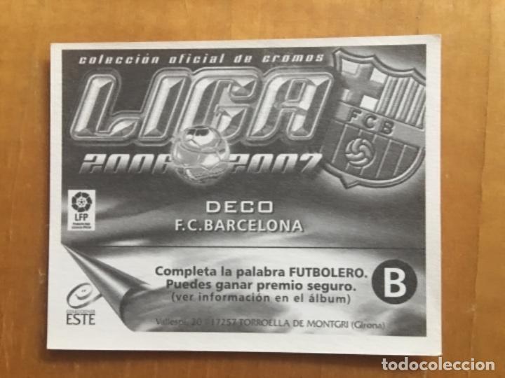 Coleccionismo cromos antiguos: Este 06-07 Deco nunca pegado - Foto 2