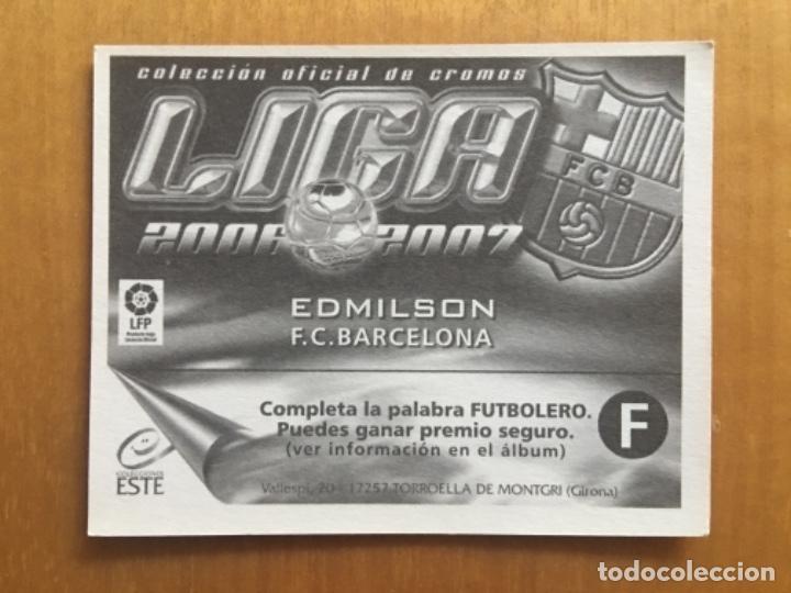Coleccionismo cromos antiguos: Este 06-07 Edmilson nunca pegado - Foto 2