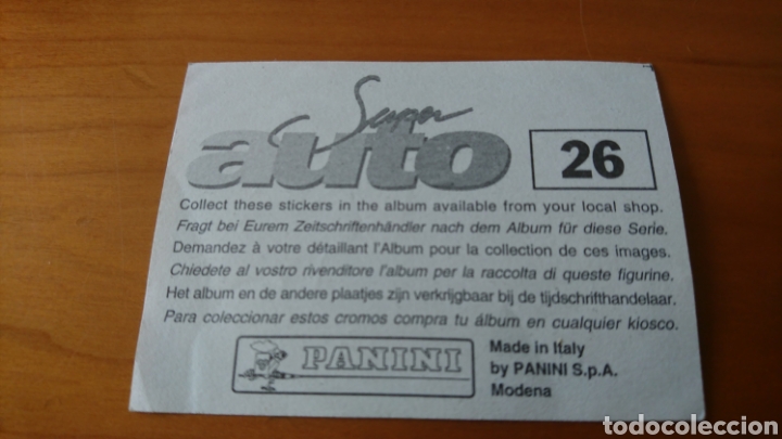Coleccionismo cromos antiguos: Cromo Super Auto Panini n 26 - Foto 2