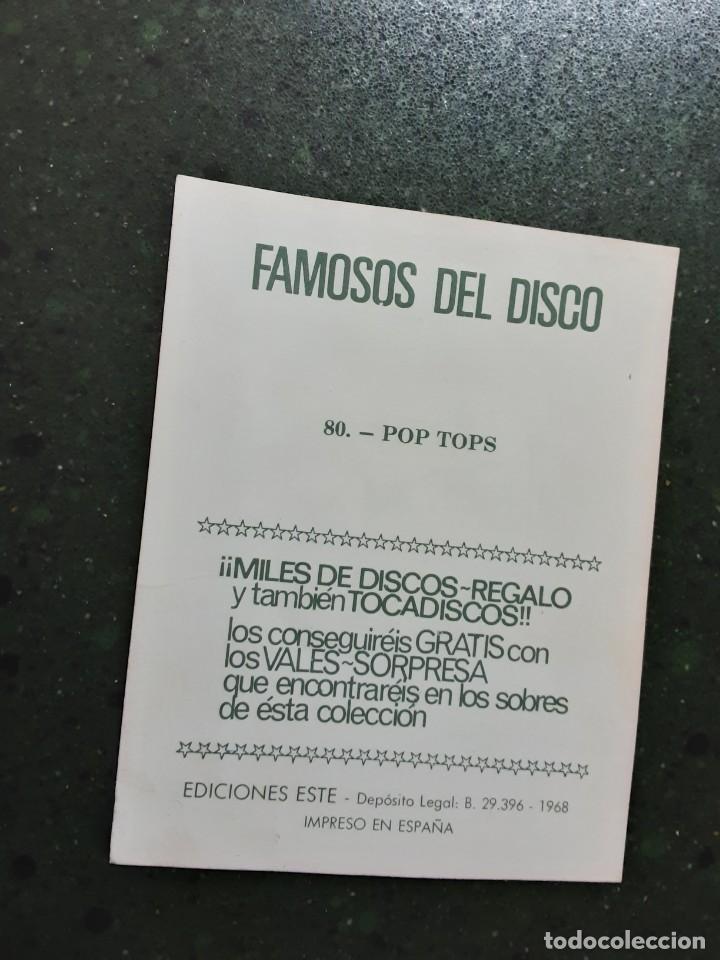 Coleccionismo cromos antiguos: FAMOSOS DEL DISCO EDICIONES ESTE, NUMERO 80 LOS POP TOPS - Foto 2