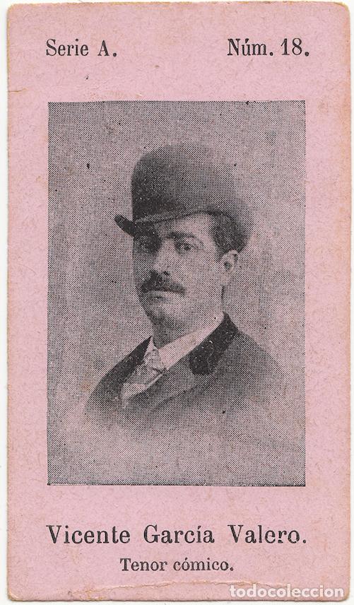 Coleccionismo Cromos antiguos: Vicente Garc&iacute;a Valero - Fototipia - Cantante Zarzuela Teatro