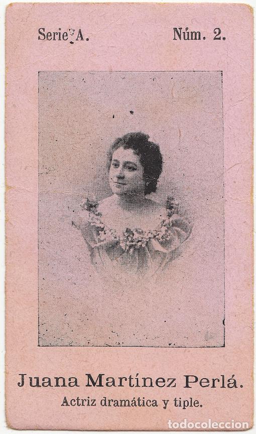 Coleccionismo Cromos antiguos: Juana Mart&iacute;nez Perl&aacute; - Fototipia - Cantante Zarzuela Teatro