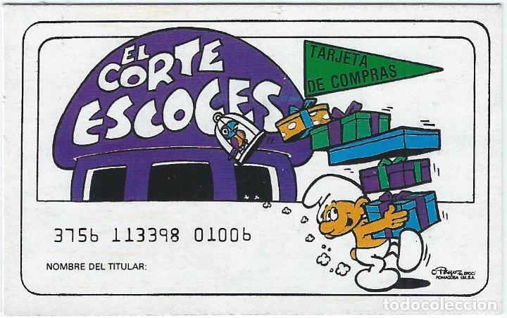 Collectable Antique Stickers: Cromo - Tarjeta - Pitufos - El corte Escoc&eacute;s