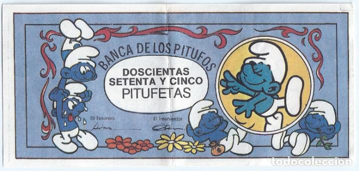 Coleccionismo cromos antiguos: 275 pitufetas - Banca del pitufo - Foto 2