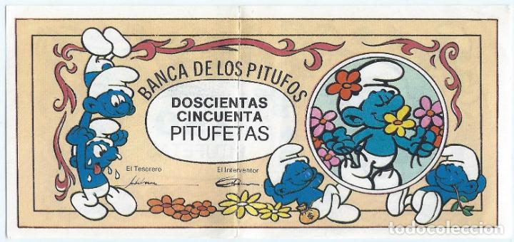 Coleccionismo cromos antiguos: 250 pitufetas - Banca del pitufo - Foto 2
