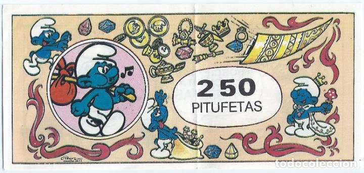Coleccionismo cromos antiguos: 250 pitufetas - Banca del pitufo - Foto 1