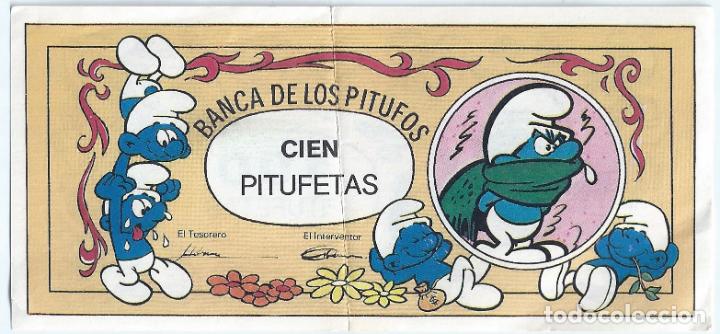 Coleccionismo cromos antiguos: 100 pitufetas - Banca del pitufo - Foto 2