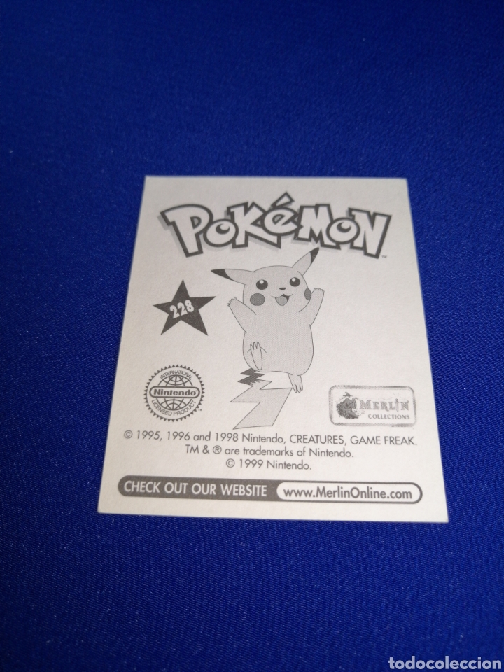 Coleccionismo cromos antiguos: POKEMON 1999 NUMERO 228 - Foto 2