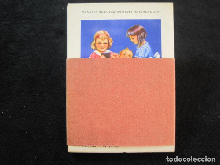 Colecionismo Cromos antigos: MANERAS DE HACER POSTRES DE CHOCOLATE-COL 24 CROMOS COMPLETA-CHOCOLATE AMATLLER-VER FOTOS-(CR-2543)