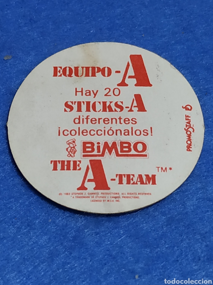 Coleccionismo cromos antiguos: Tazo El equipo A de Bimbo 1983 - Foto 2
