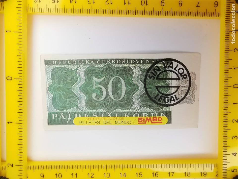 Colecionismo Cromos antigos: CROMO SIN PEGAR PASTELITOS PANRICO BIMBO DINERO ALBUM BILLETES DEL MUNDO CULTURAL CHECOSLOVAQUIA