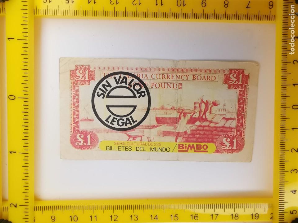 Colecionismo Cromos antigos: CROMO SIN PEGAR PASTELITOS PANRICO BIMBO DINERO ALBUM BILLETES DEL MUNDO CULTURAL GAMBIA