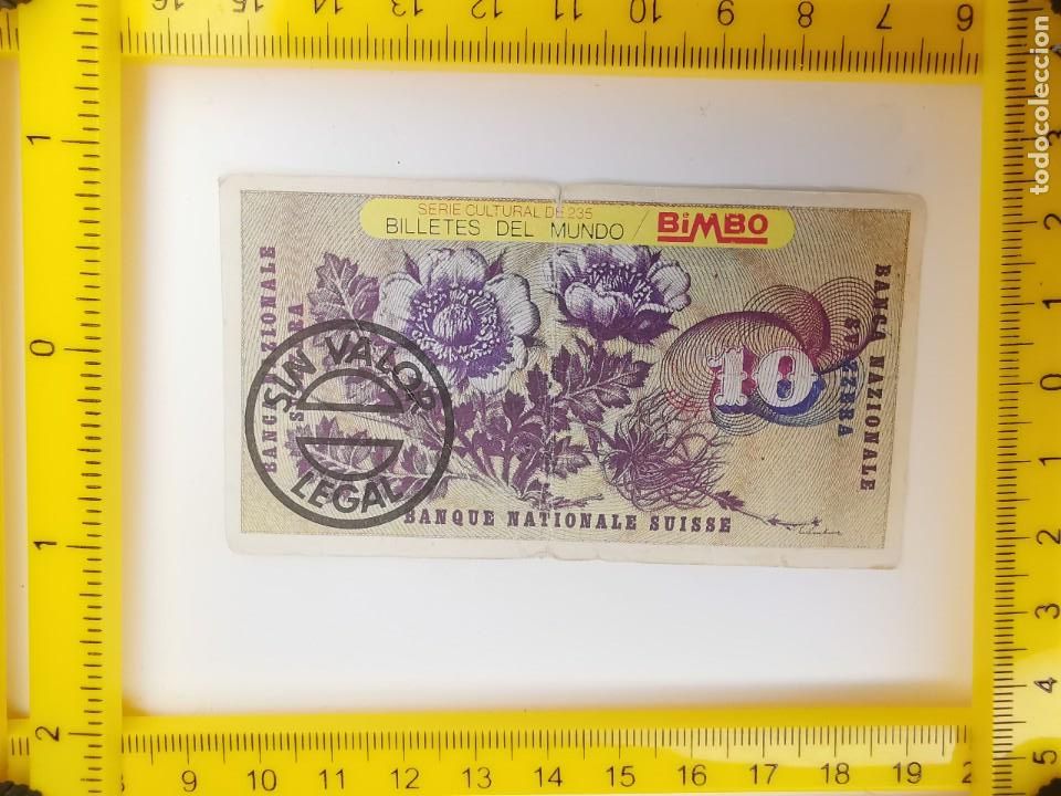 Colecionismo Cromos antigos: CROMO SIN PEGAR PASTELITOS PANRICO BIMBO DINERO ALBUM BILLETES DEL MUNDO CULTURAL SUIZA
