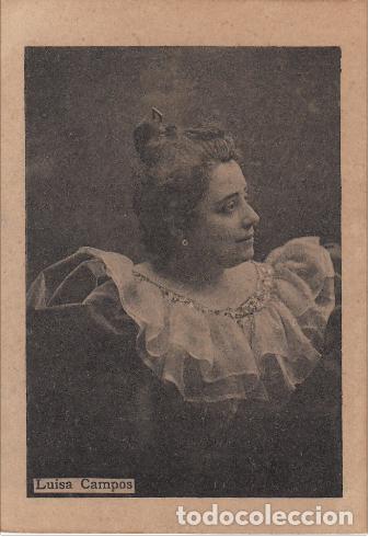 Coleccionismo Cromos antiguos: Luisa Campos Fototipia J. Thomas Foto Audouard Barcelona Antonio Rosich y C&ordf; Soprano Zarzuela Teatro