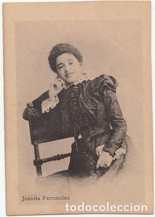 Coleccionismo Cromos antiguos: Juanita Fern&aacute;ndez - Fototipia - Barcelona - Cantante Zarzuela Teatro