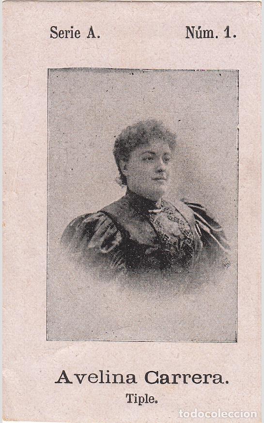 Collectionnisme Cartes &agrave; collectionner anciennes: Avelina Carrera - Fototipia Serie A N&uacute;mero 1 - Soprano &Oacute;pera Teatro