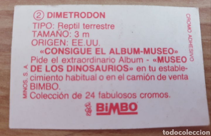Coleccionismo cromos antiguos: Cromo Dinosaurios Bimbo 2 - Foto 2