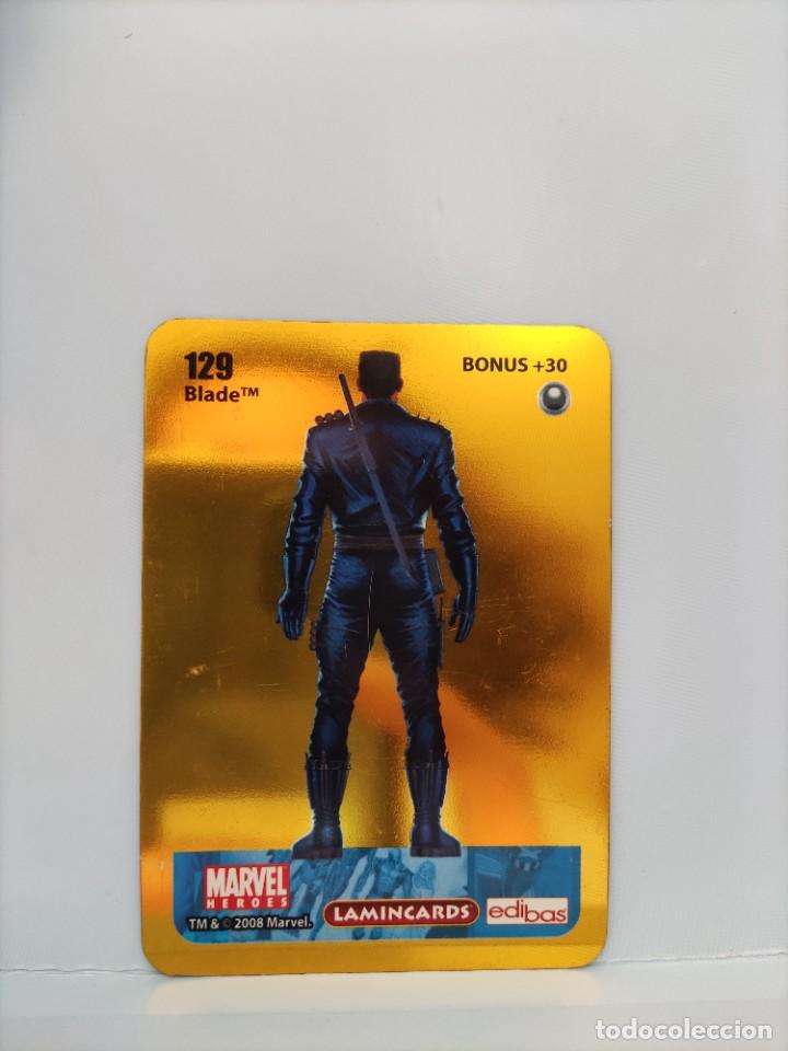 Coleccionismo cromos antiguos: CROMO MARVEL HEROES. EDIBAS. N⁰129. Blade. - Foto 2