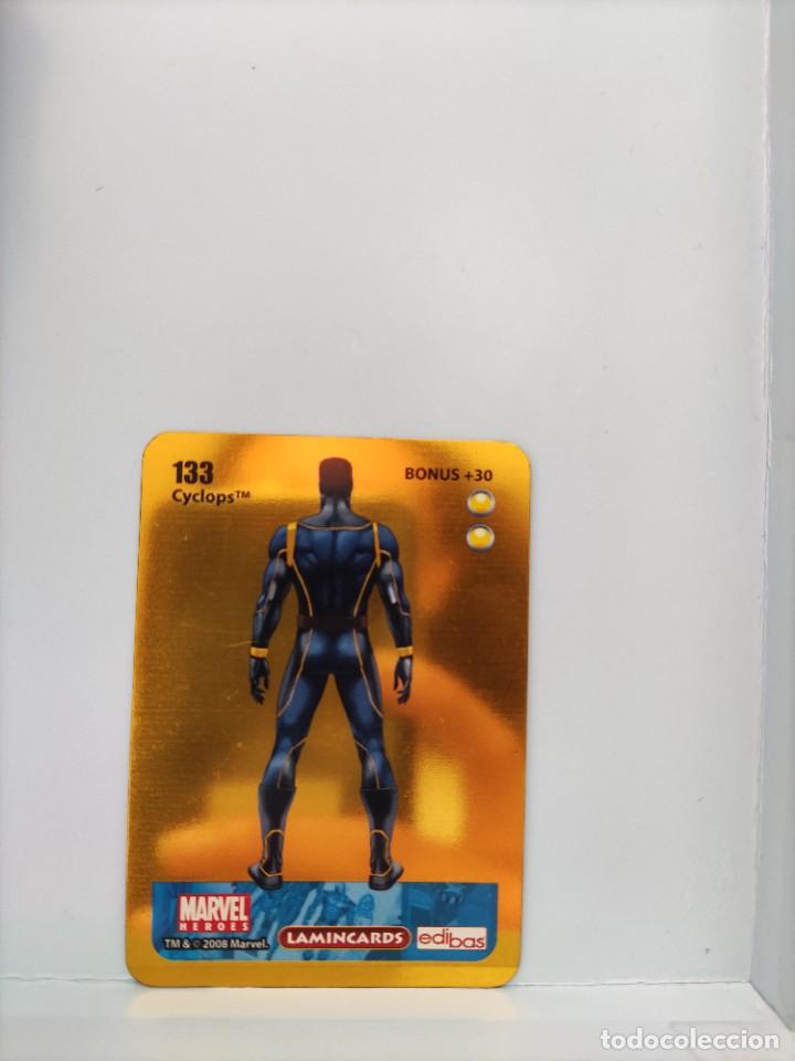 Coleccionismo cromos antiguos: CROMO MARVEL HEROES. EDIBAS. N⁰133. Cyclops. - Foto 2