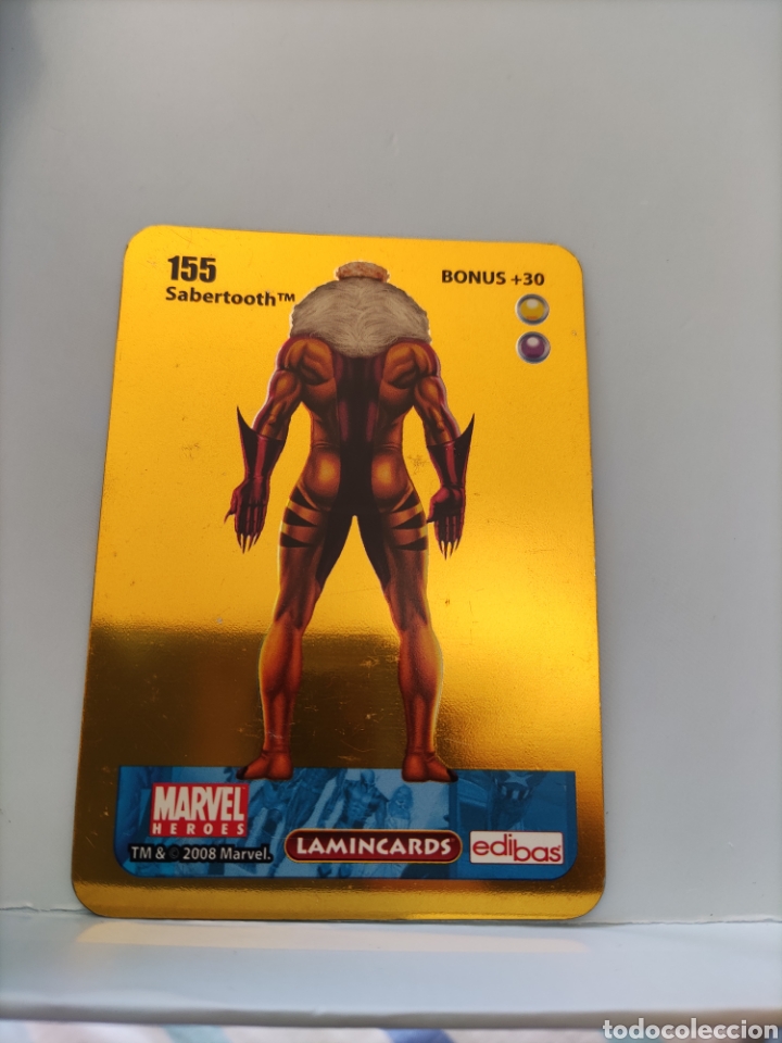 Coleccionismo cromos antiguos: CROMO MARVEL HEROES. EDIBAS. N⁰155. Sabertooth - Foto 2