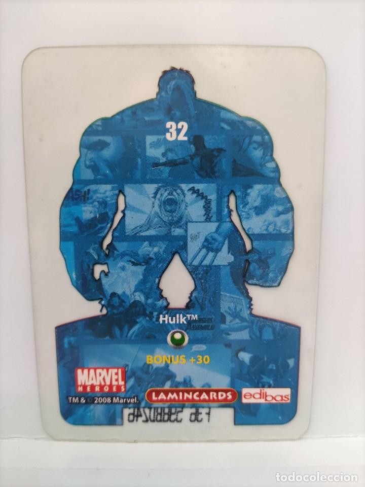 Coleccionismo cromos antiguos: CROMO MARVEL HEROES. EDIBAS. N⁰32. Hulk. - Foto 2