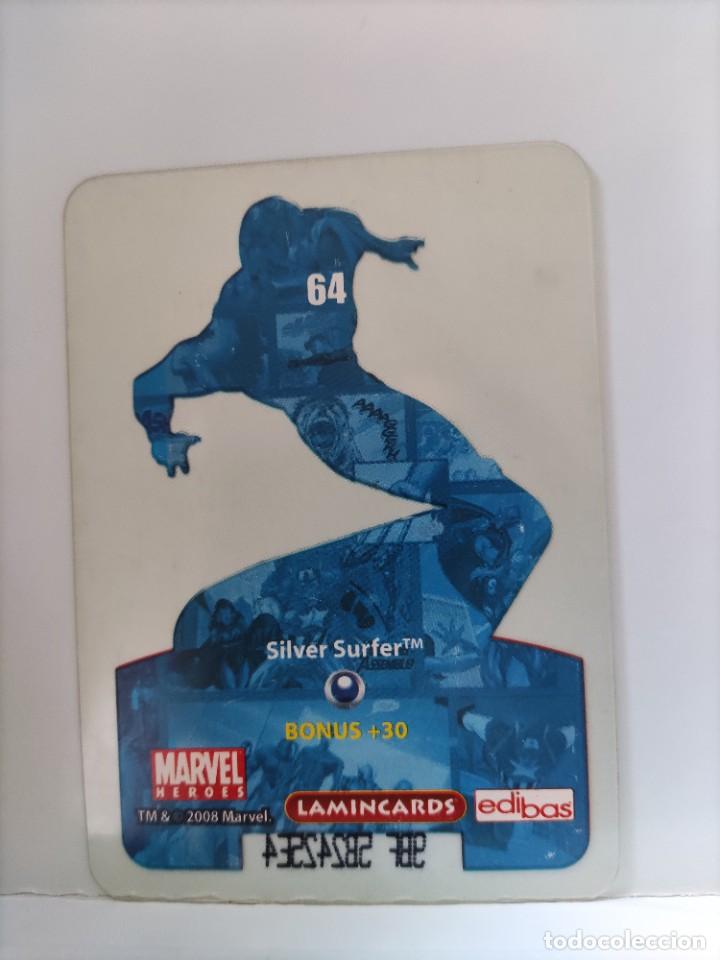 Coleccionismo cromos antiguos: CROMO MARVEL HEROES. EDIBAS. N⁰64. Silver Surfer. - Foto 2