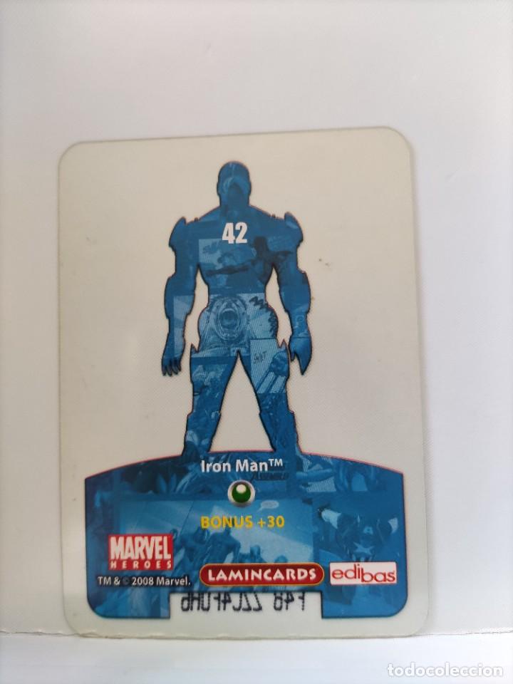 Coleccionismo cromos antiguos: CROMO MARVEL HEROES. EDIBAS. N⁰42. Iron Man. - Foto 2
