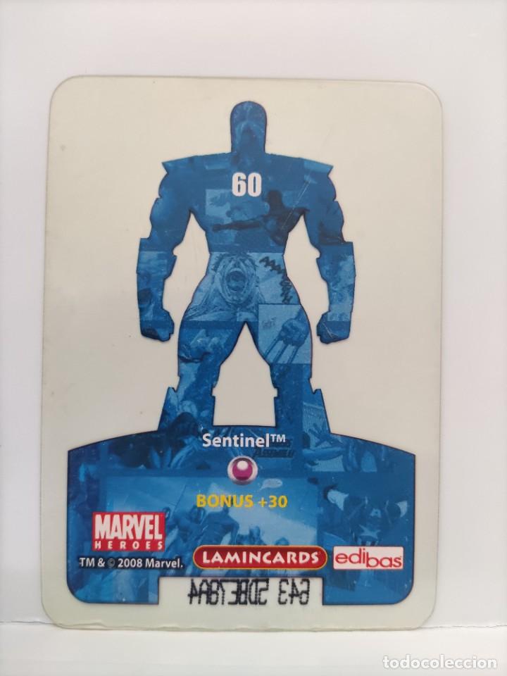Coleccionismo cromos antiguos: CROMO MARVEL HEROES. EDIBAS. N⁰60. Sentinel. - Foto 2