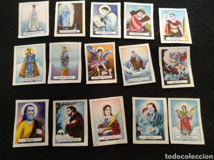 Coleccionismo cromos antiguos: 15 cromos de santos, santas... - Foto 1