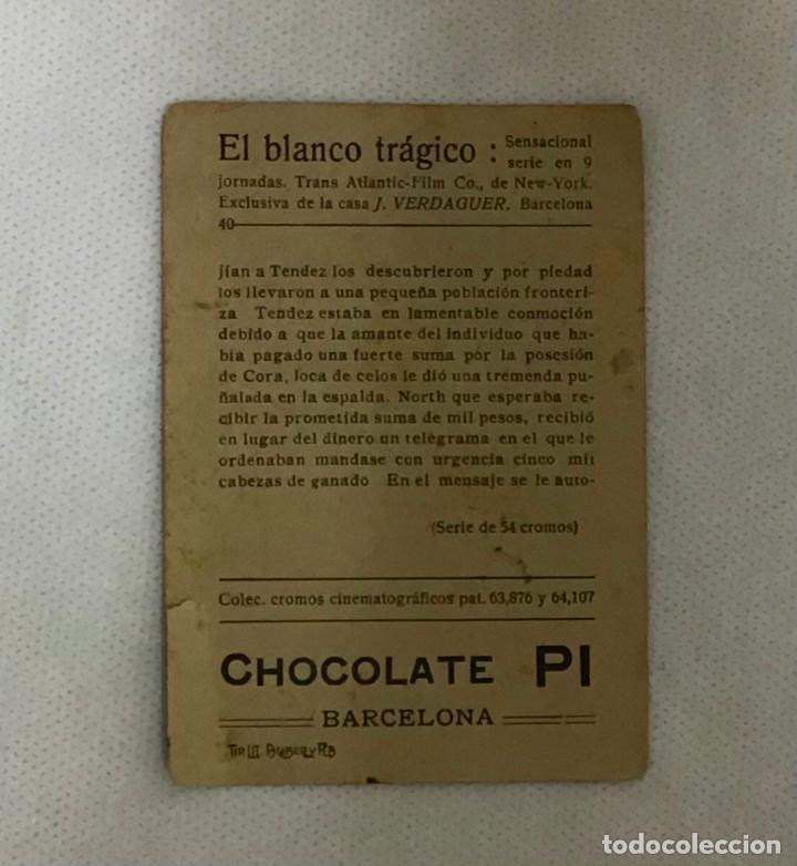 Coleccionismo cromos antiguos: EL BLANCO TRAGICO, CROMO CHOCOLATE PI - Foto 2