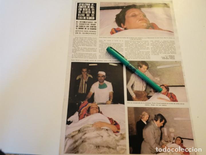 Coleccionismo Cromos antiguos: ROC&Iacute;O DURCAL APARATOSO ACCIDENTE RECORTE REVISTA A&Ntilde;O 1977