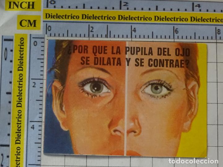 Collectionnisme Cartes &agrave; collectionner anciennes: CROMO CROMITO CHUCHER&Iacute;AS. &Aacute;LBUM BIMBO EL PORQUE DE LAS COSAS 3 1972. 10 PUPILAS OJOS