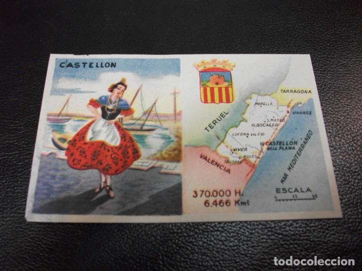 Coleccionismo cromos antiguos: CROMO CASTELLON MAPA TIPOS MUJER TRAJE - Foto 1