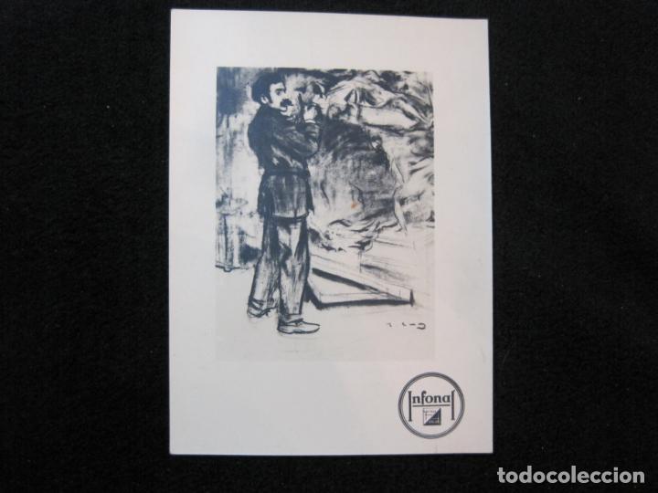 Coleccionismo Cromos antiguos: MARIANO BENLLIURE-RAMON CASAS-CROMO FOTOGRAFICO-PUBLICIDAD INFONAL-VER FOTOS-(80.451)