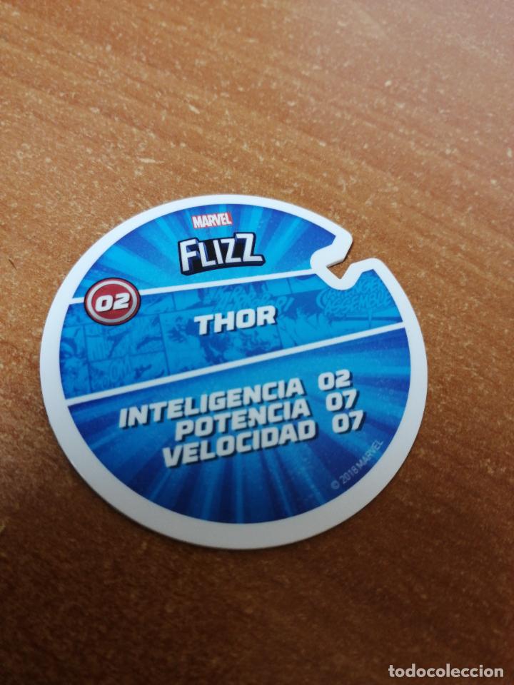 Coleccionismo cromos antiguos: CROMO TAZO FLIZZ MARVEL CARREFOUR (N&ordm; 2 ) THOR - Foto 1