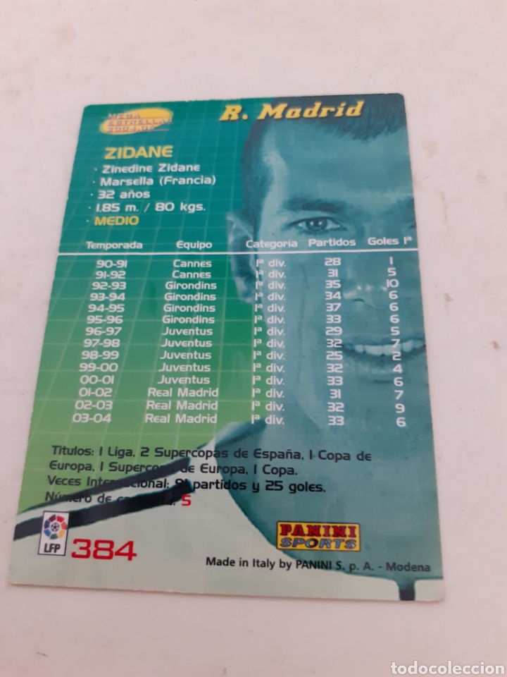 Coleccionismo cromos antiguos: ROMO MEGA CRACKS 2004 2005 MEGA ESTRELLAS ZIDANE N 384 - Foto 2