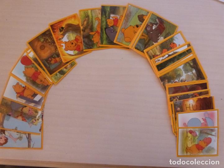 Coleccionismo cromos antiguos: LOTE DE 125 CROMOS DE WINNIE THE POOH SIN PEGAR SIN REPETIR A&Ntilde;O ???? DE PANINI
