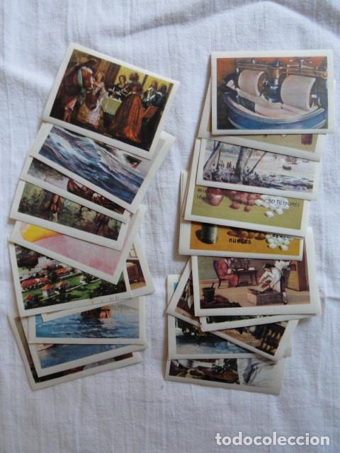 Colecionismo Cromos antigos: LOTE 27 CROMOS ALBUM - LA INTERESANTE HISTORIA DEL CHOCOLATE QUE GUSTA MUCHO...- A&Ntilde;O 1955.