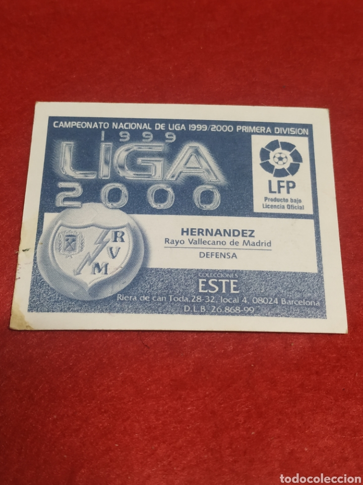 Coleccionismo cromos antiguos: Este 99/00 Error de impresi&oacute;n Hern&aacute;ndez nunca pegado - Foto 2