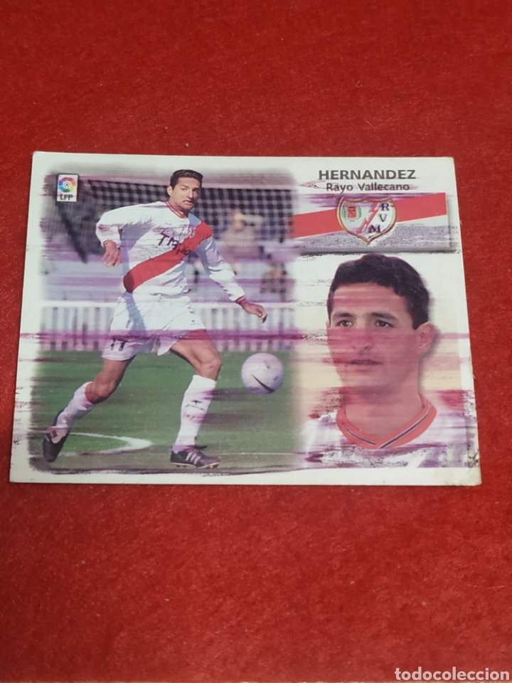 Coleccionismo cromos antiguos: Este 99/00 Error de impresi&oacute;n Hern&aacute;ndez nunca pegado - Foto 1