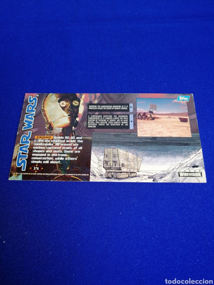 Coleccionismo cromos antiguos: STAR WARS - TOPPS WIDEVISION - Foto 3
